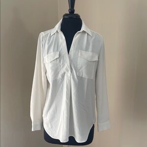 Ann Taylor Factory White Tunic Top